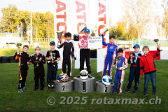 Wohlen (CHE), October 10-11, 2025 - Rotax Max Challange Switzerland 2025 race weekend at Kartbahn Wohlen, Switzerland. 

podium 

racingvisuals.ch.
