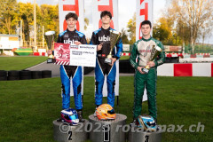 Wohlen (CHE), October 10-11, 2025 - Rotax Max Challange Switzerland 2025 race weekend at Kartbahn Wohlen, Switzerland. 

podium 

racingvisuals.ch.