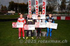 Wohlen (CHE), October 10-11, 2025 - Rotax Max Challange Switzerland 2025 race weekend at Kartbahn Wohlen, Switzerland. 

podium 

racingvisuals.ch.