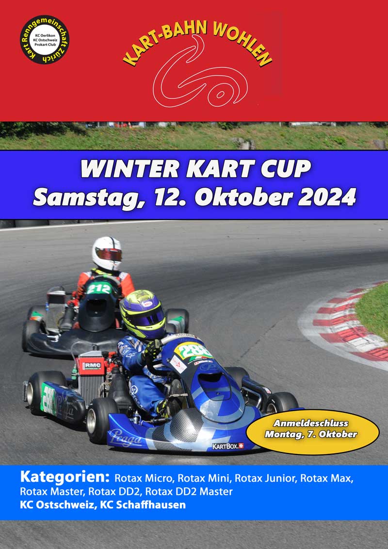 Ausschreibung Winter Kart Cup Wohlen 12. Oktober 2024