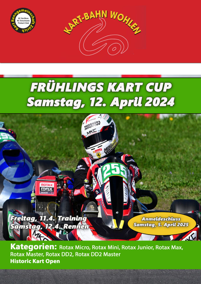Informationen Frühlings Kart Cup Wohlen – Samstag, 12. April 2025