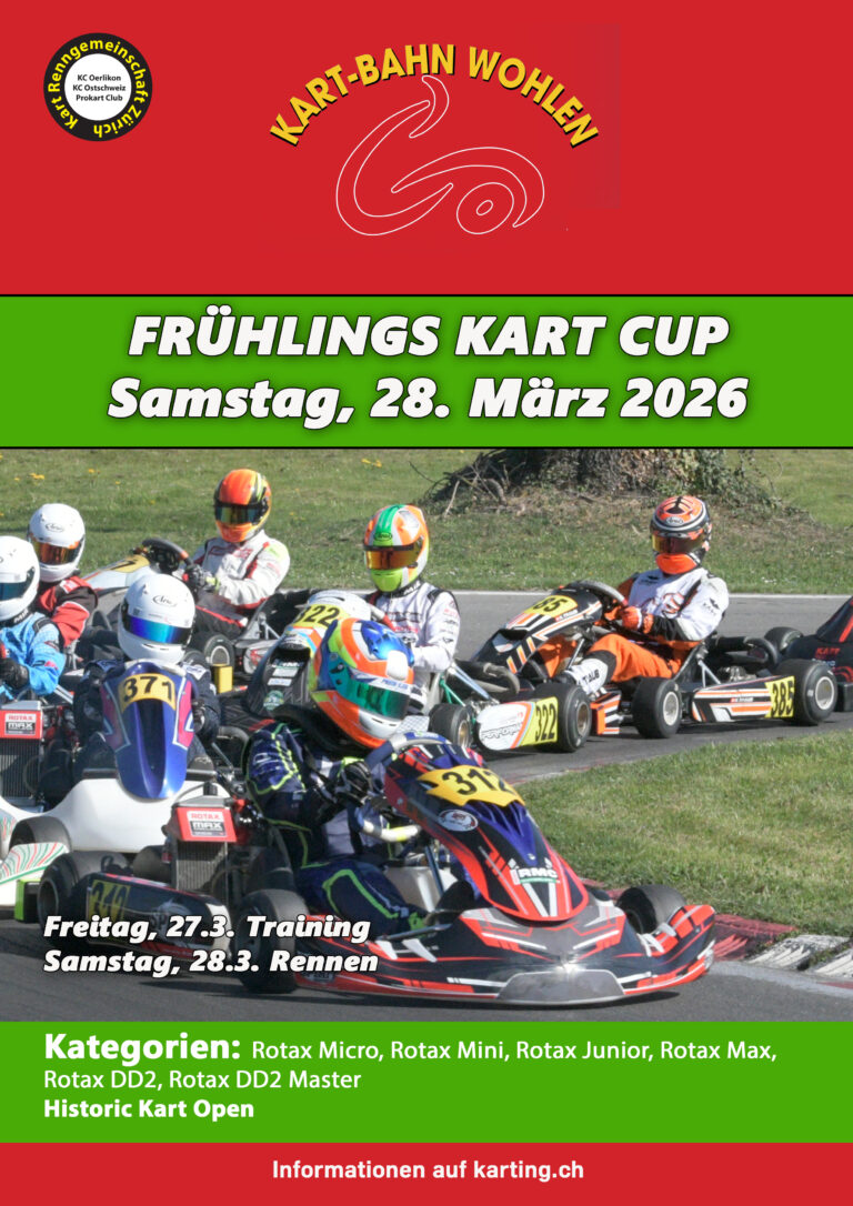 Informationen Frühlings Kart Cup Wohlen – Samstag, 28. März 2026